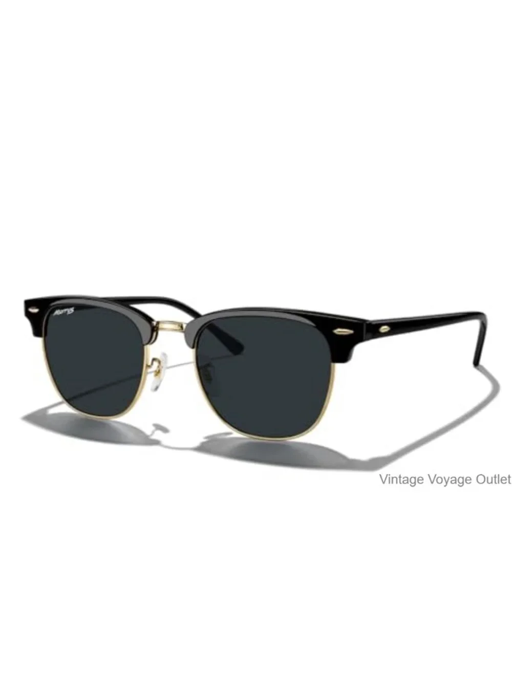 Classic Square Semi-Rimmed Polarized Sunglasses Metal Frame UV400